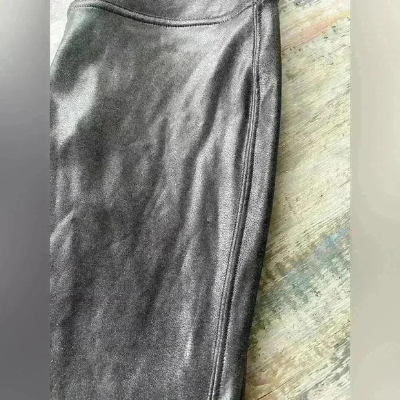 SPANX Faux Leather Leggings Regular Small Black - Picture 9 of 13